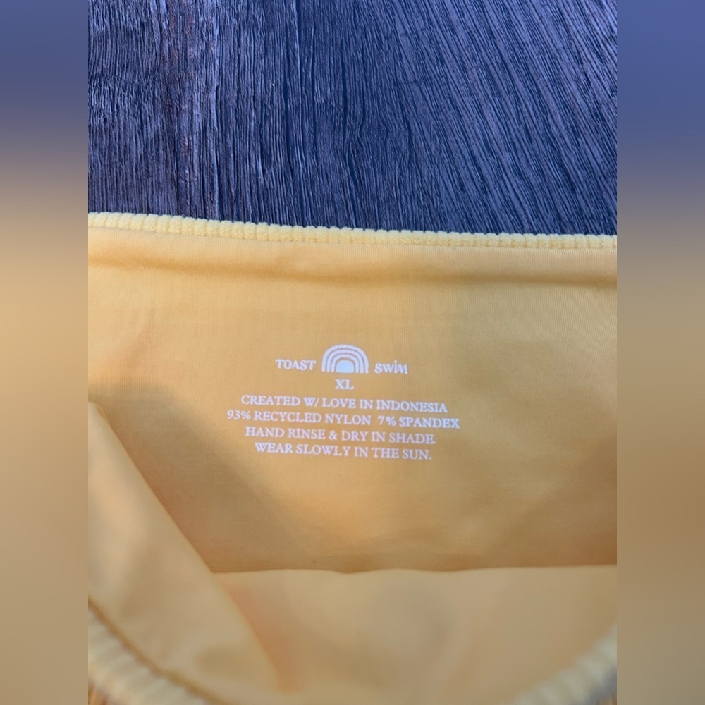 Toast Swim x Free People Signature Stitch Bottom Sunset Rib Bikini XL - Picture 6 of 8